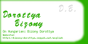 dorottya bizony business card